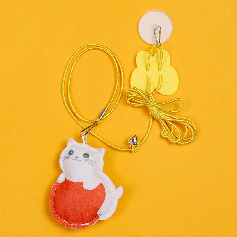 Cat Toy Hanging Door Pet Cat Felt Toy Retractable Catnip Hanging Cat Toy