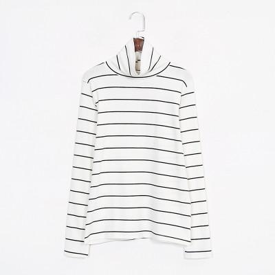 Vintage Styled Striped Turtleneck Shirt
