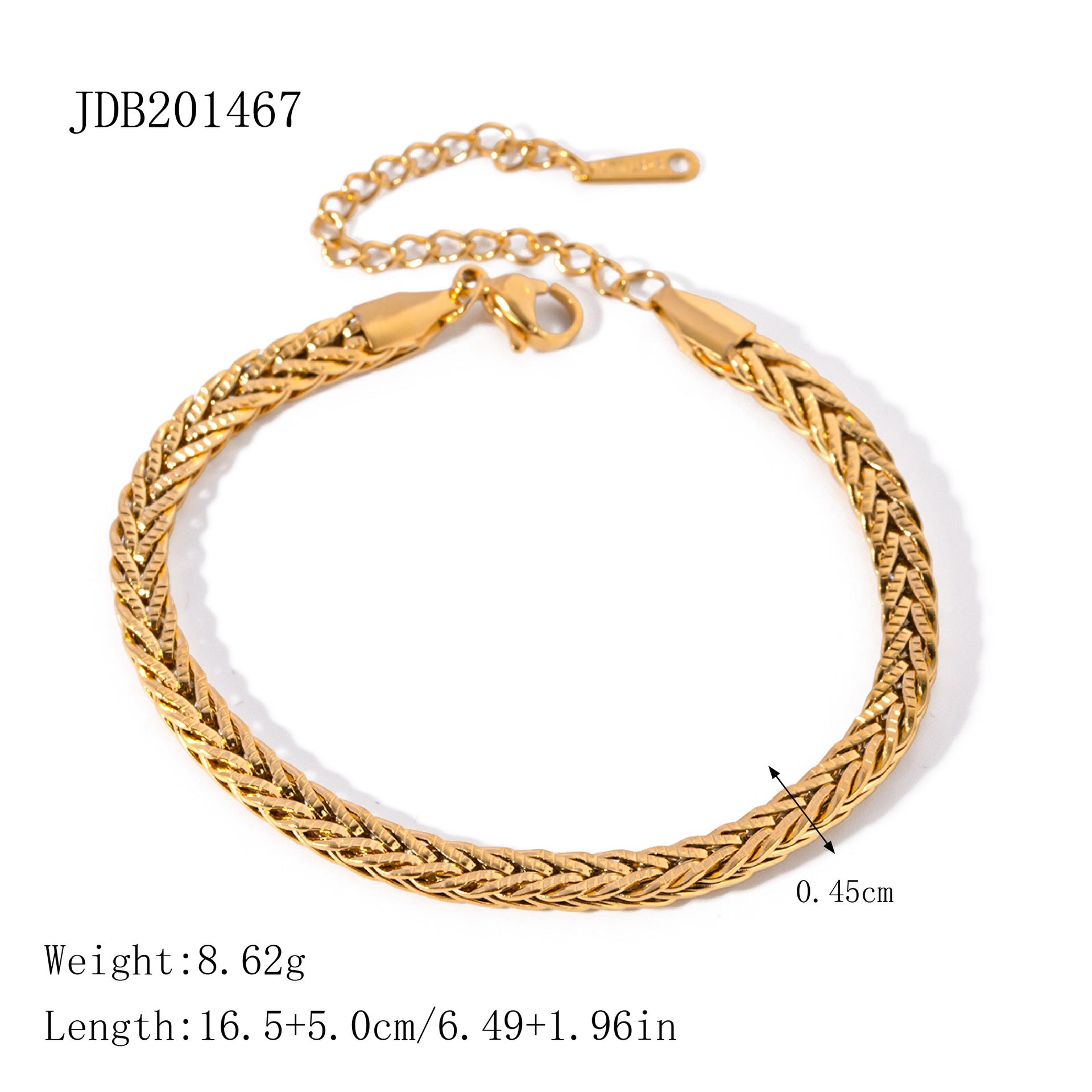 Jie Ding Stainless Steel Zircon Pearl Bracelet Niche Metal Chain Titanium Steel Jewelry
