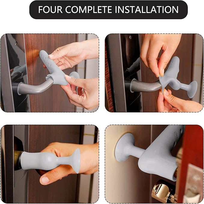 PACK OF 4 SILICONE DOOR HANDLE COVERS