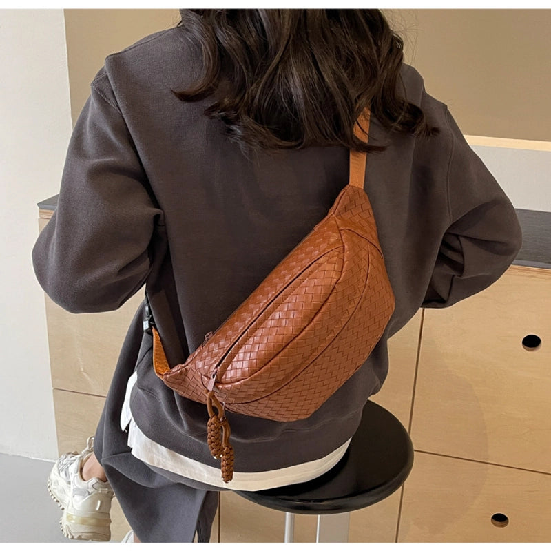 Women's Streetwear Solid Color Pu Leather Waist Bags