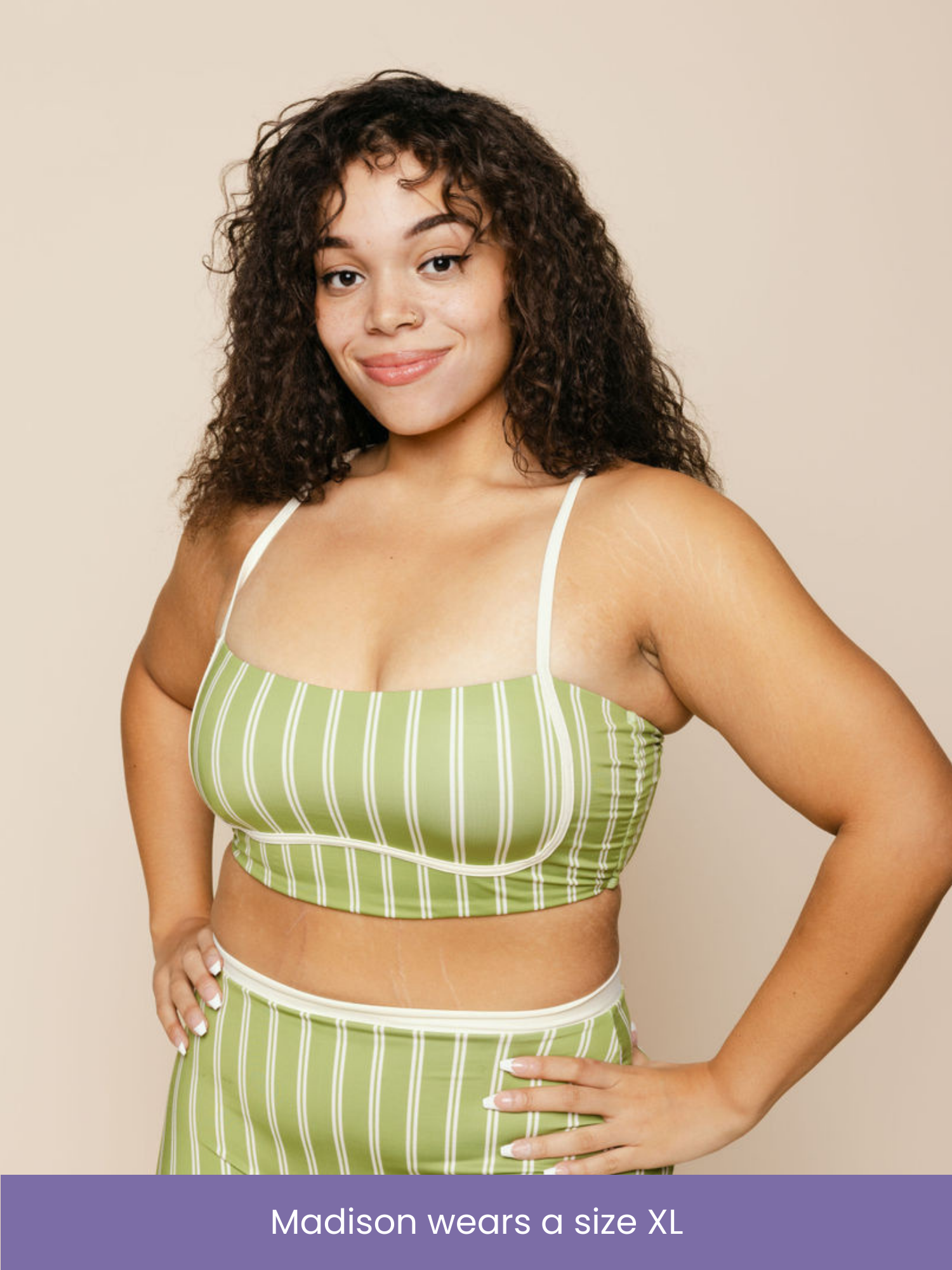 Bandeau With Piping Top