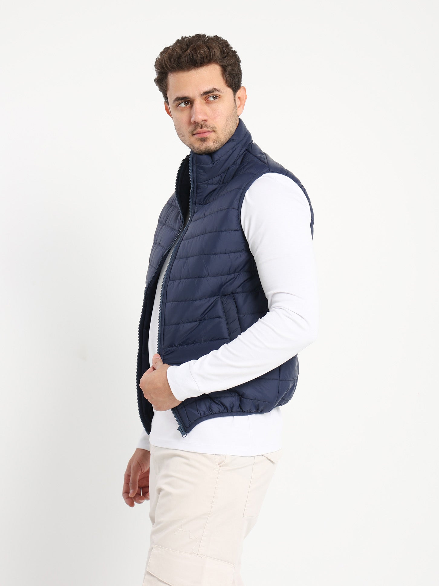 Textured Puffer Vest