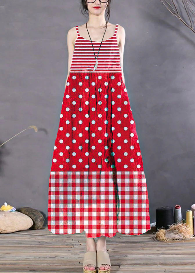 Chic Black Print Wrinkled Spaghetti Strap Long Dress Sleeveless