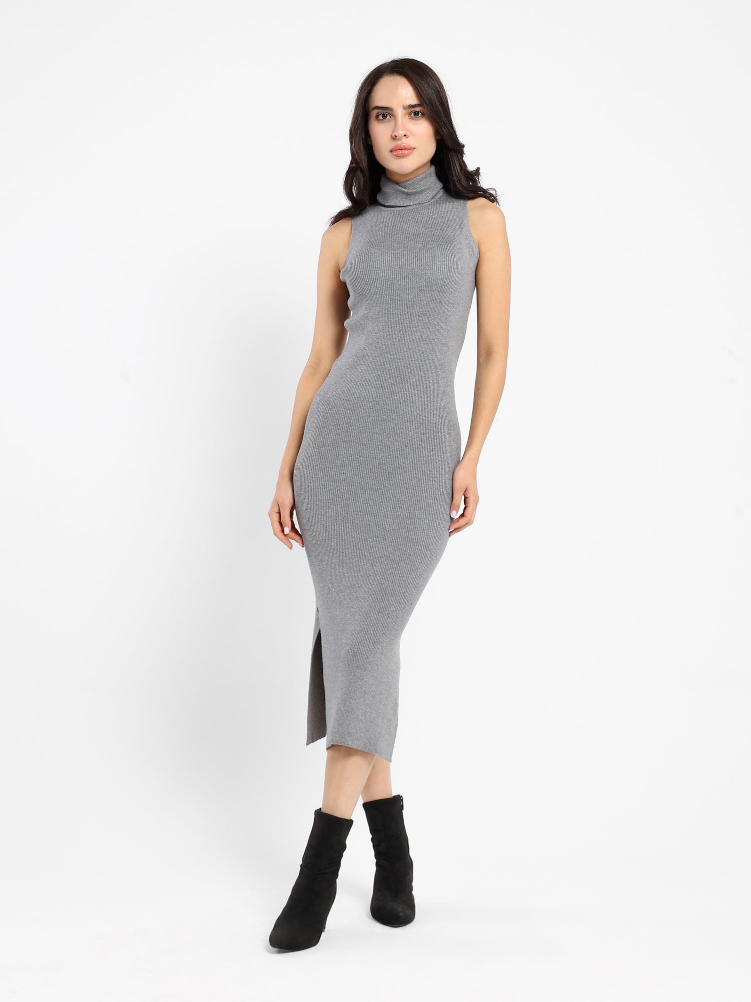 Solid Long Dress
