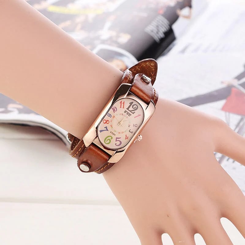 💜Special Gift - Vintage Leather Quartz Stone Women's Watch