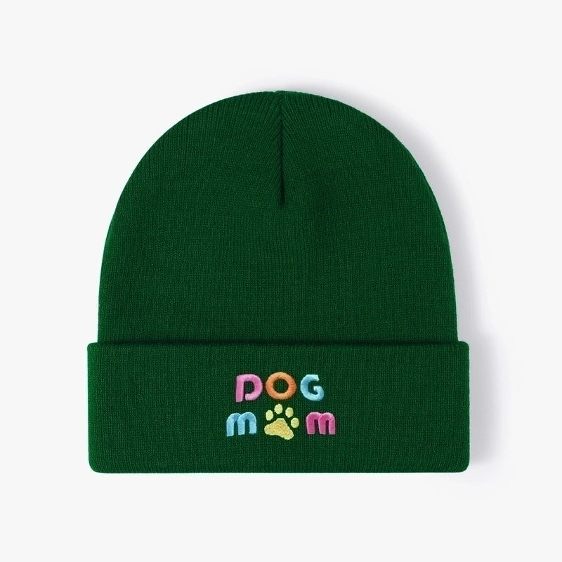 Unisex Basic Minimalist Letter Embroidery Eaveless Wool Cap