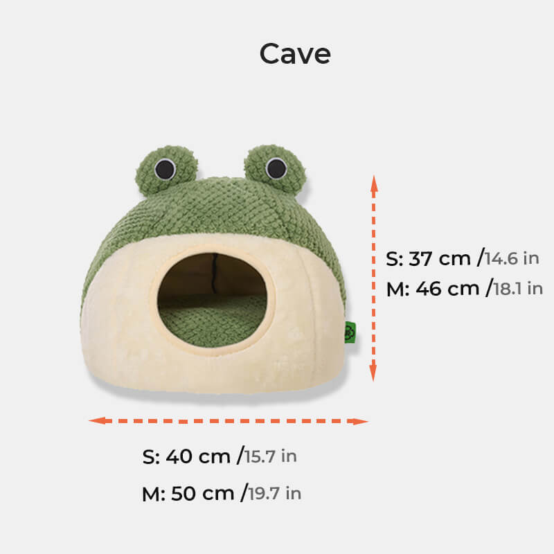 Adorable Frog Shape Wrapped Pet Bed Cat Cave