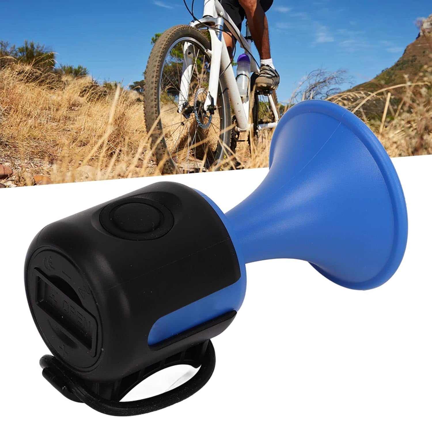 Bicycle Air Horn Loud - 120dB 1 Sound Mode Electronic Bicycle Bell.Super Electric Horn with Long Standby Button Battery Operated/IPX4 Waterproof Loud Bell for Adults