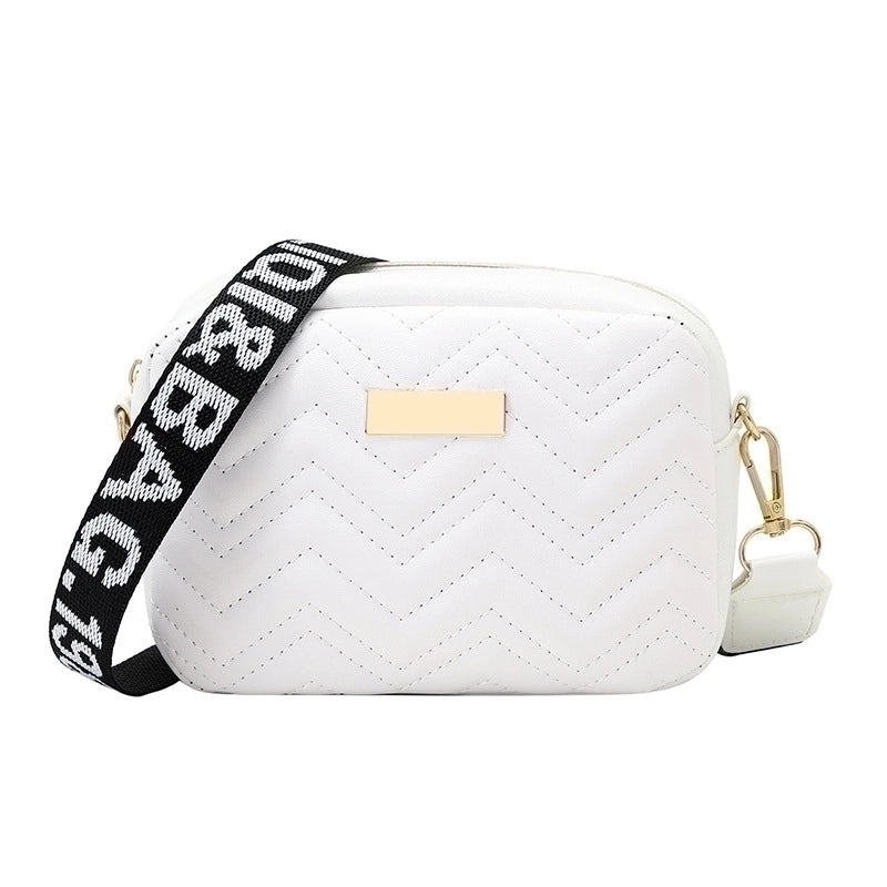 Women's Small Pu Leather Solid Color Fashion Square Zipper Crossbody Bag