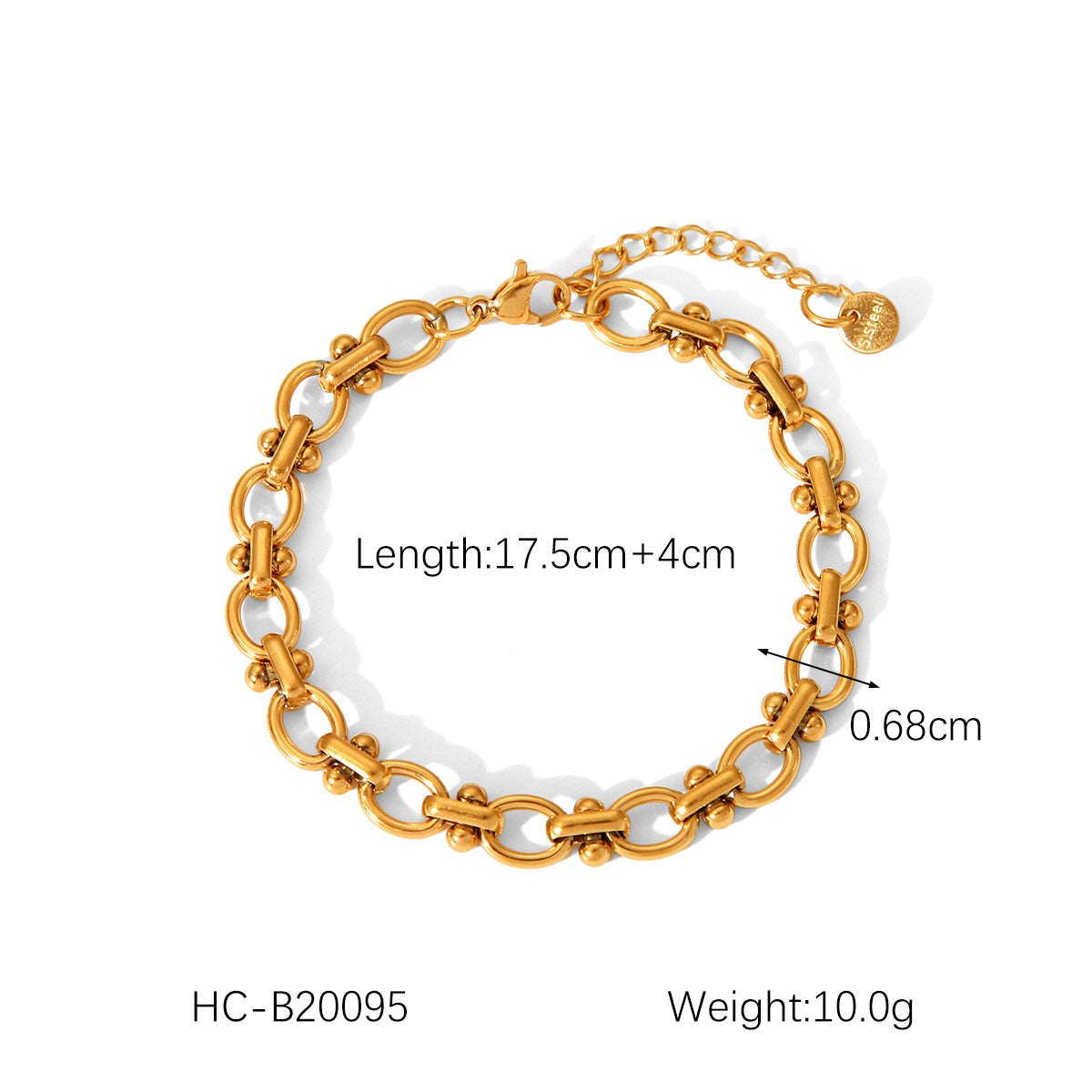 Stainless Steel Bracelet Ot Buckle Love Pearl Bracelet Female Titanium Steel Jewelry