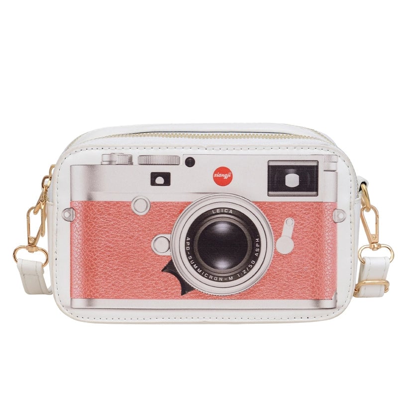Women's Medium Canvas Camera Vintage Style Zipper Camera Bag