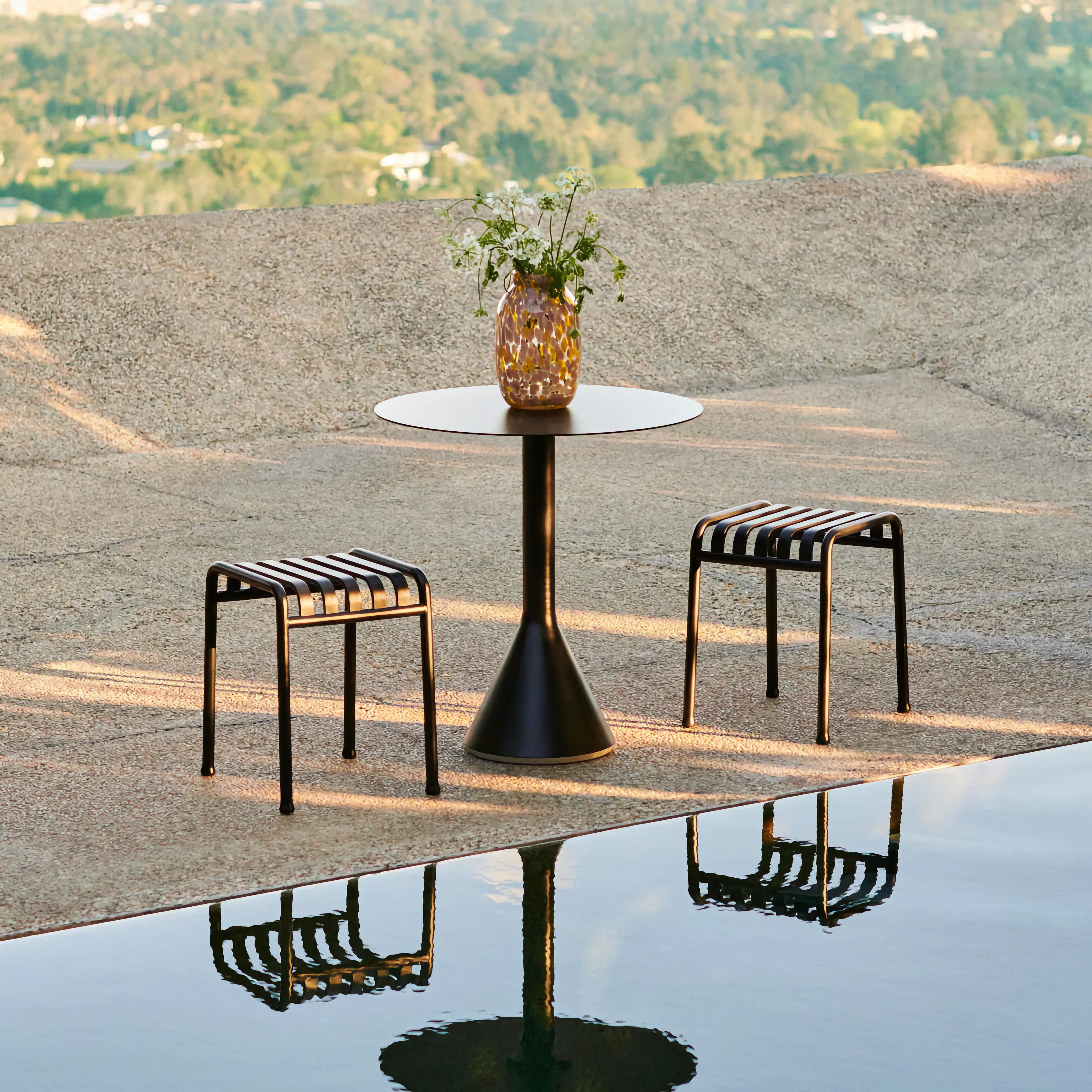 Hay Palissade Stool. anthracite