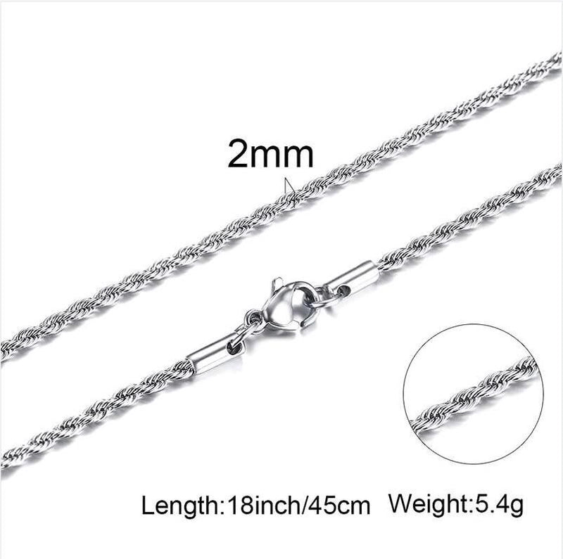 Minimalist Twist 201 Stainless Steel Plating Stainless Steel Necklaces