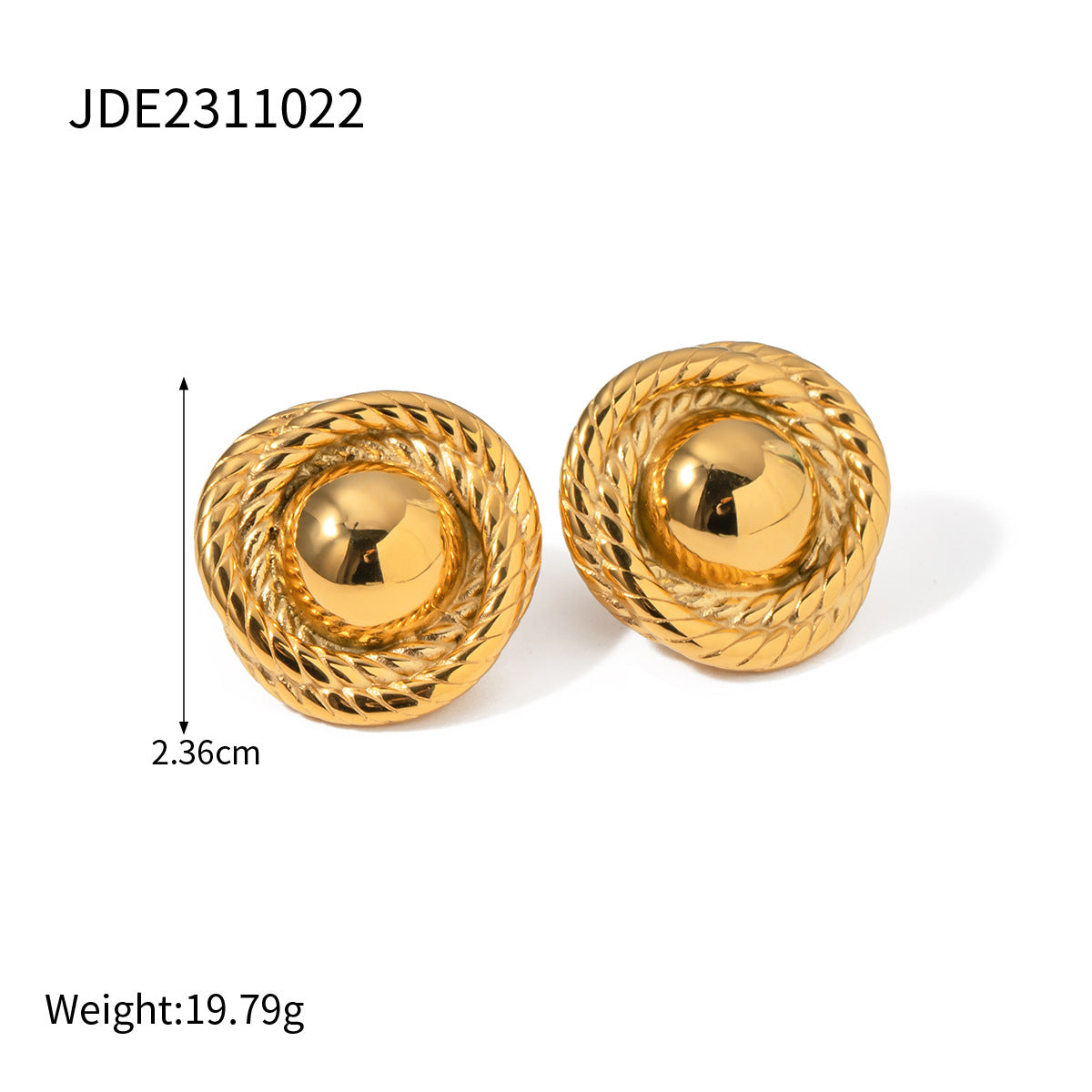 Jie Ding Stainless Steel Geometric Earrings Niche Ins Earrings Titanium Steel Earrings Earrings