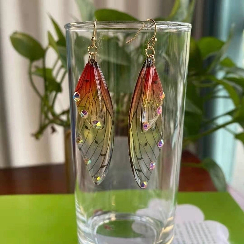 1 Pair Minimalist Wings Copper Epoxy Women's Drop Earrings