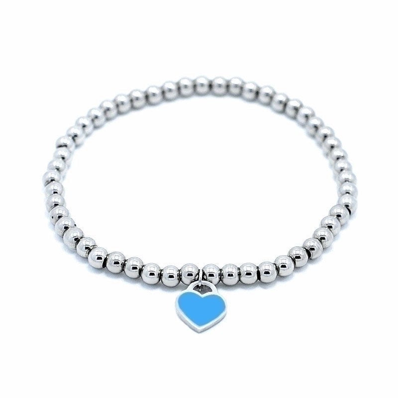 2 Pieces Basic Modern Style Heart Shape Stainless Steel Plating 18k Gold Plated Bracelets