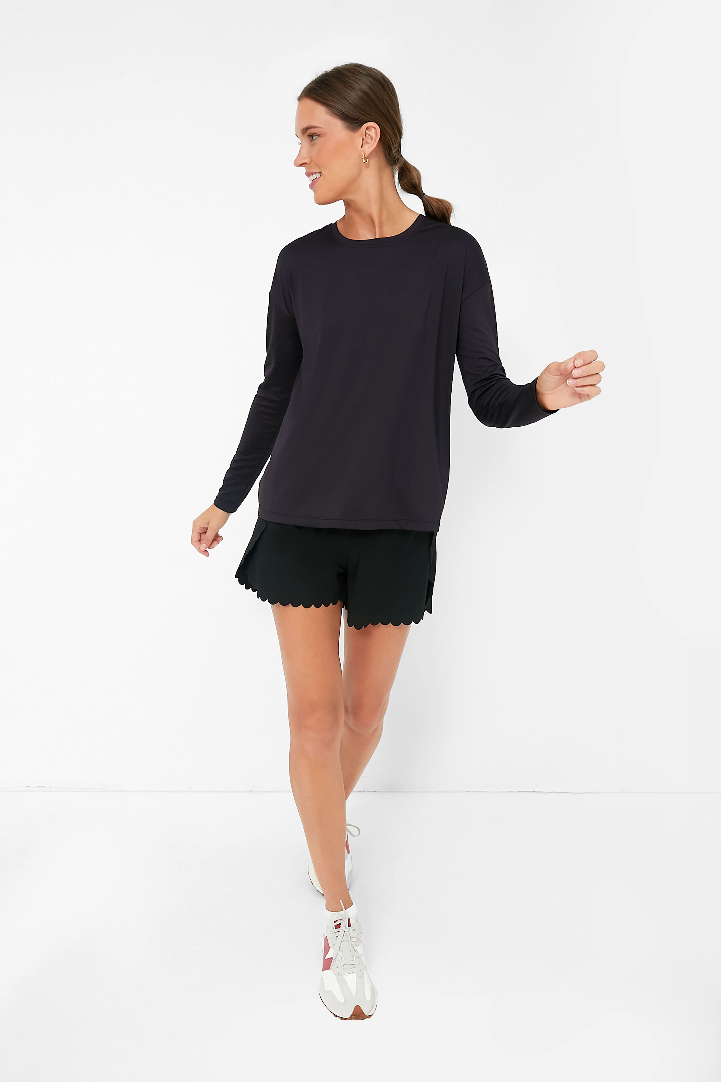Black Long Sleeve Ryan Boyfriend Tee