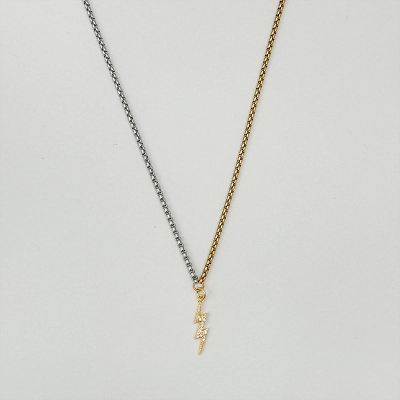 Retro Solid Color Titanium Steel Zircon 18K Gold Plated Plating Inlay Pendant Necklace