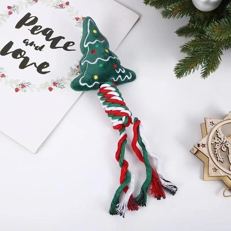 Cute Plush Christmas Cartoon Pet Toys