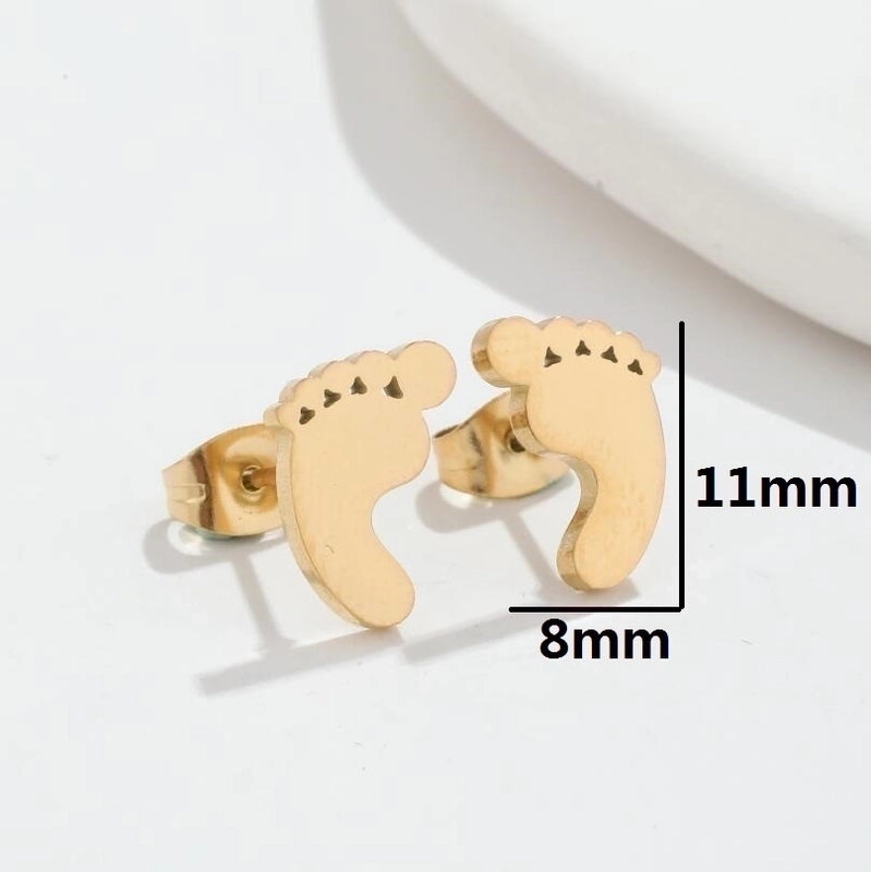 Fashion Cactus Sun Stainless Steel Plating Hollow Out Ear Studs 1 Pair