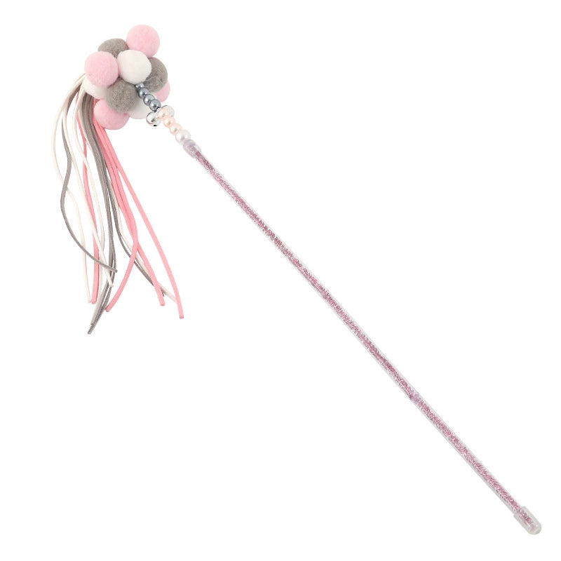 Upgrade Glue Suction Cup Steel Wire Rod Feather Tease Cat Stick Cat Self-Hi Relief Mi Toy Supplies
