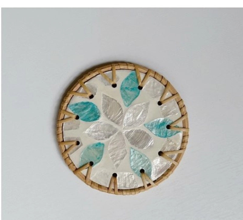 Casual Retro Flower Wood Placemat 1 Piece