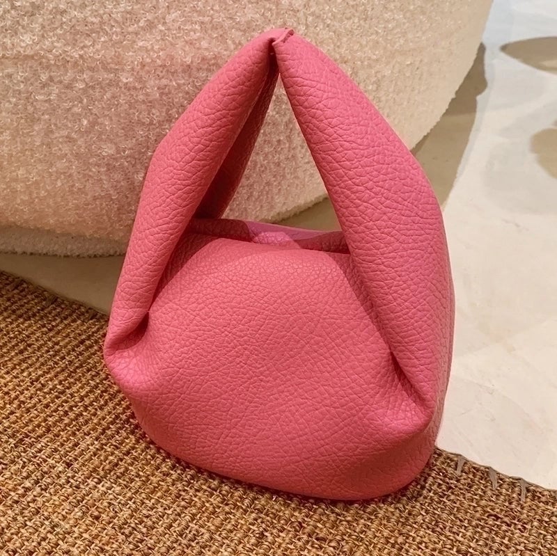 Women's Pu Leather Solid Color Fashion Magnetic Buckle Handbag Crossbody Bag