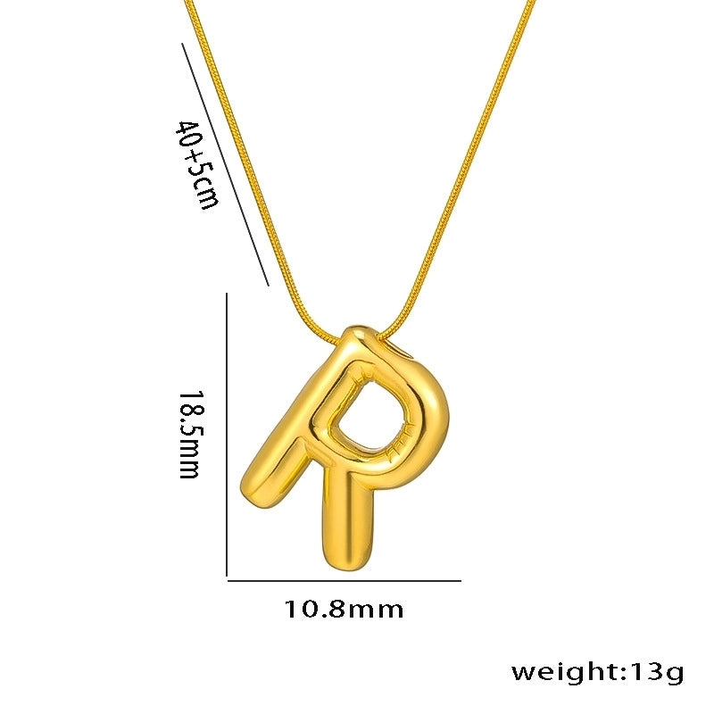 Vintage Style Letter Titanium Steel Plating Pendant Necklace