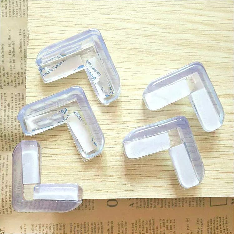 pack of 4 Table Corner Protectors - Child Safety Silicon Corner Guards (L Shape)