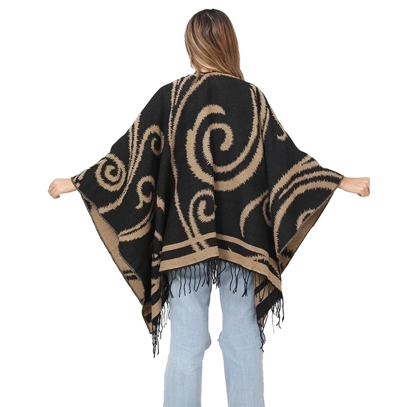 Women's Streetwear Geometric Imitation Cashmere Tassel Shawl