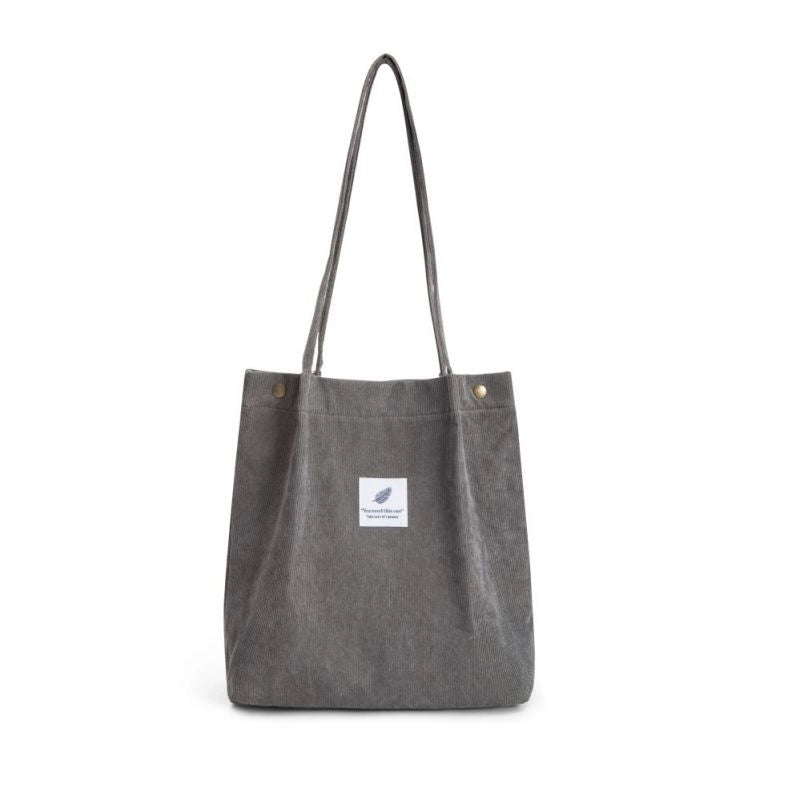 Women's Streetwear Solid Color Canvas Shopping Bags