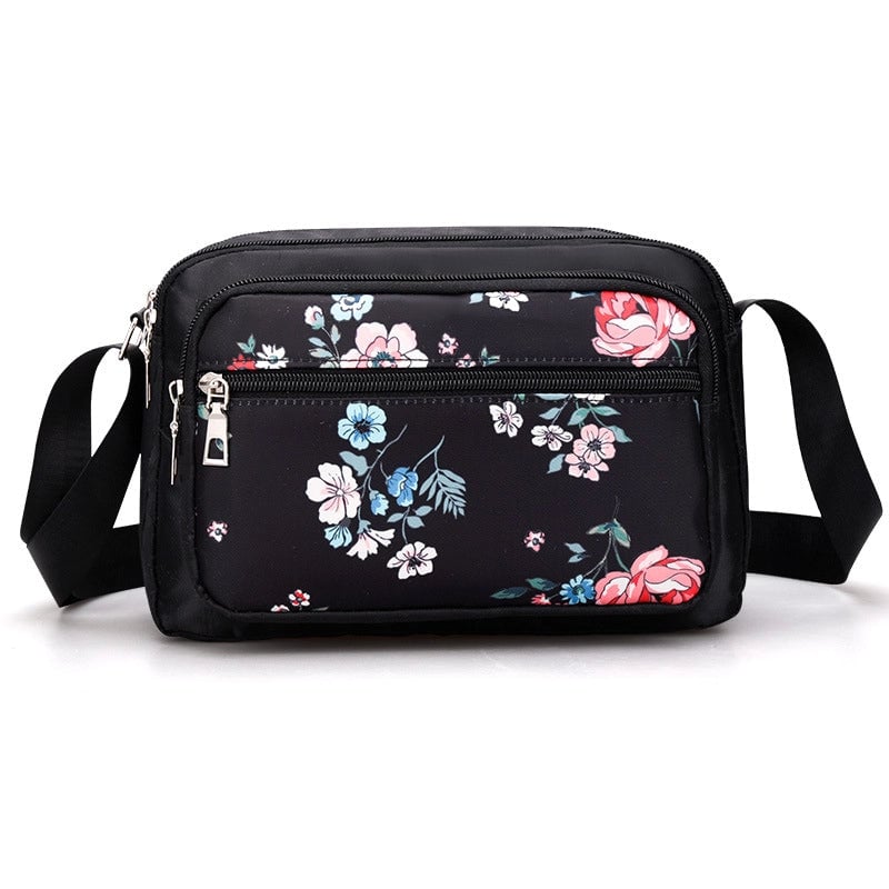 Women's Nylon Printing Streetwear Square Zipper Crossbody Bag