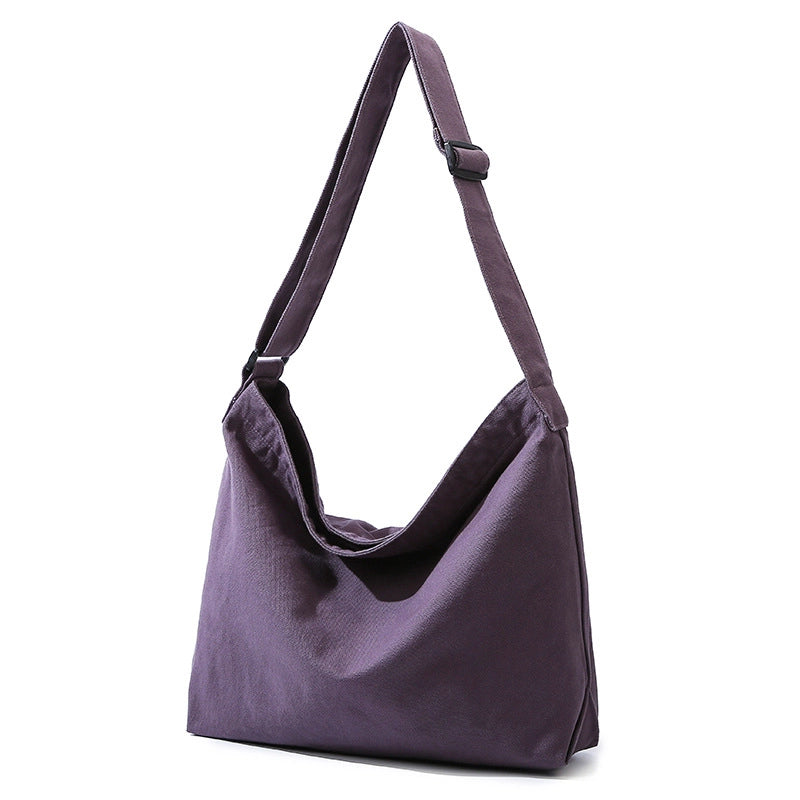 Women's Medium Cloth Solid Color Basic Classic Style Square Zipper Shoulder Bag