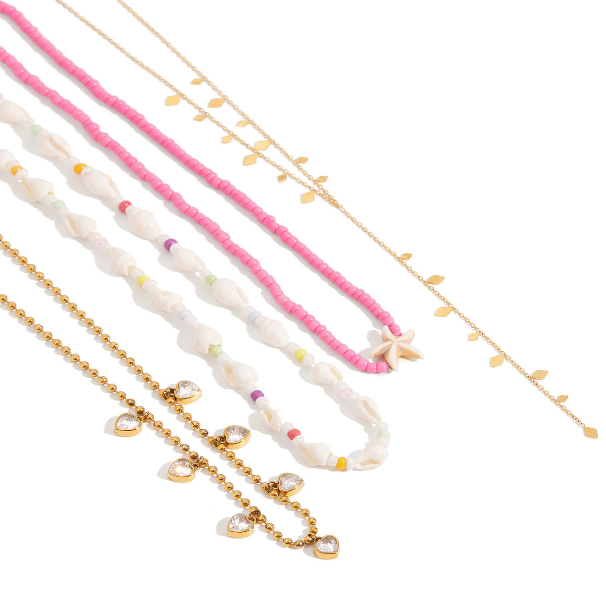Jie Ding Zircon Titanium Steel Necklace Accessories Female Clavicle Chain Hot Style Stainless Steel