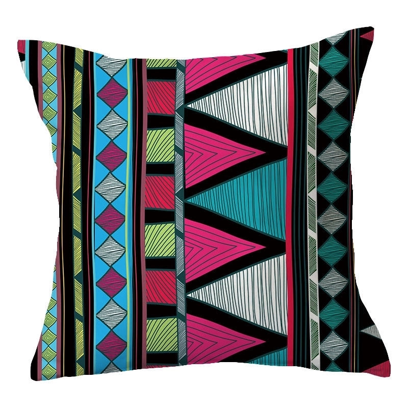 Casual Vacation Color Block Plush Pillow Cases