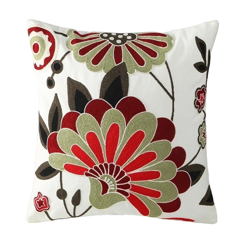 Fashion Flower Canvas Throw Pillow