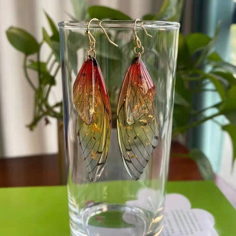1 Pair Minimalist Wings Copper Epoxy Women's Drop Earrings