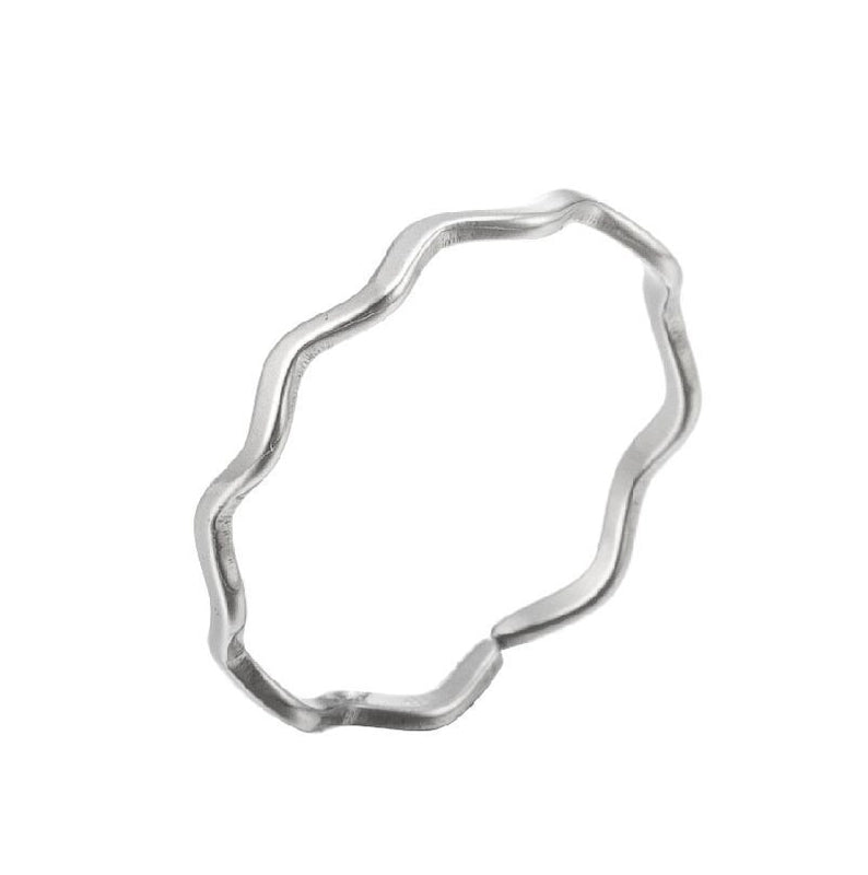 Fashion Geometric 201 Stainless Steel 18K Gold Plated Plating Open Ring