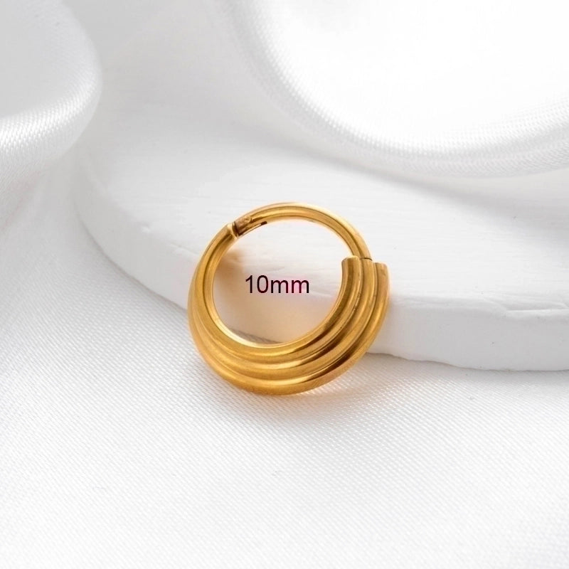 1 Piece Nose Rings & Studs Minimalist Classic Style Circle 316L Stainless Steel  Plating