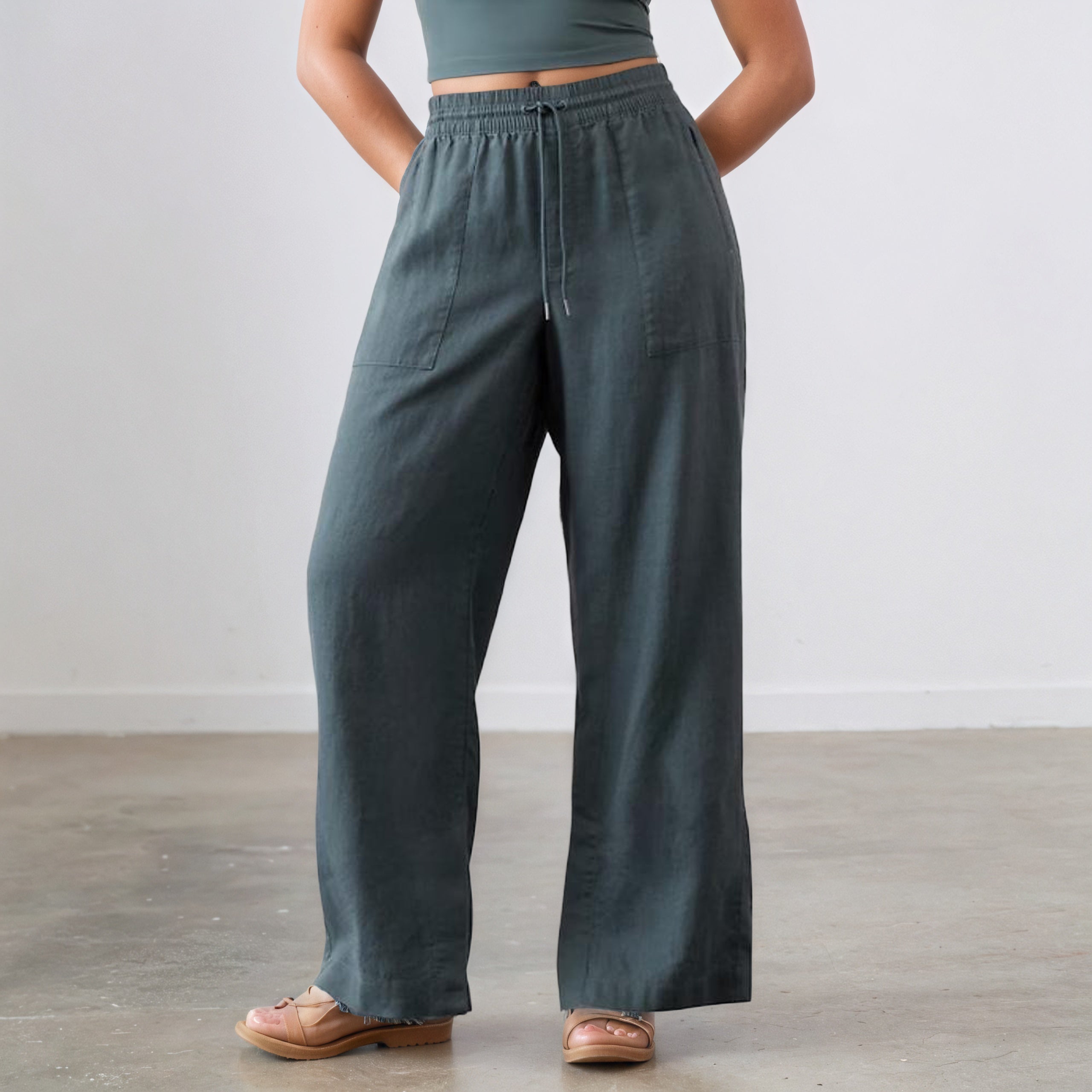Women's Retreat Linen High Rise Wide Leg Pant