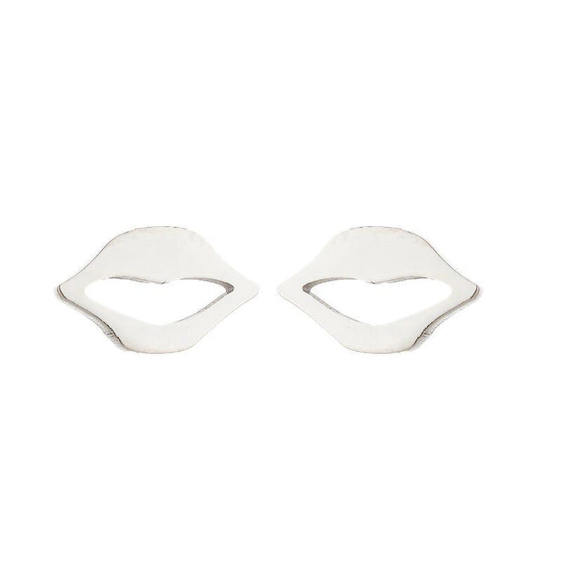 Minimalist Heart Shape Stainless Steel Plating Ear Studs 1 Pair