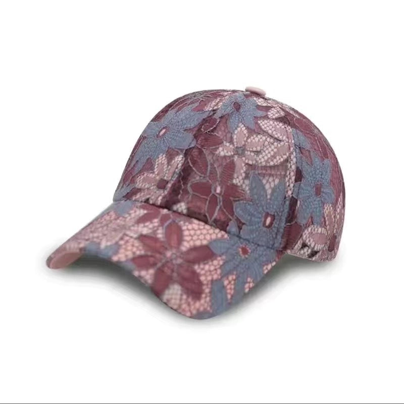Women's Minimalist Classic Style Color Block Curved Eaves Baseball Cap