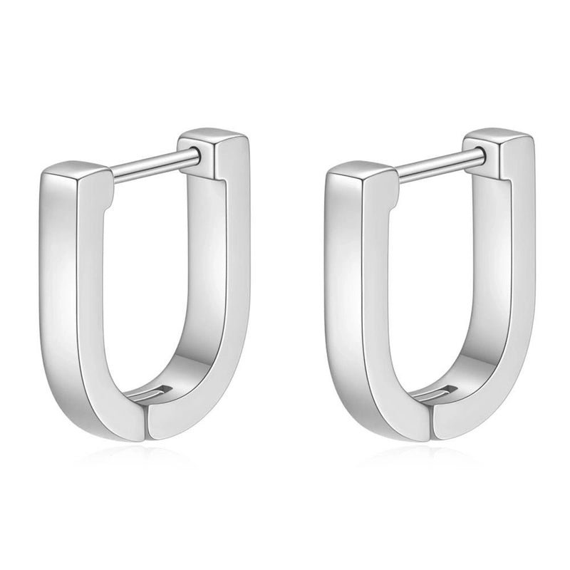 1 Pair Minimalist Oval Plating Stainless Steel Earrings