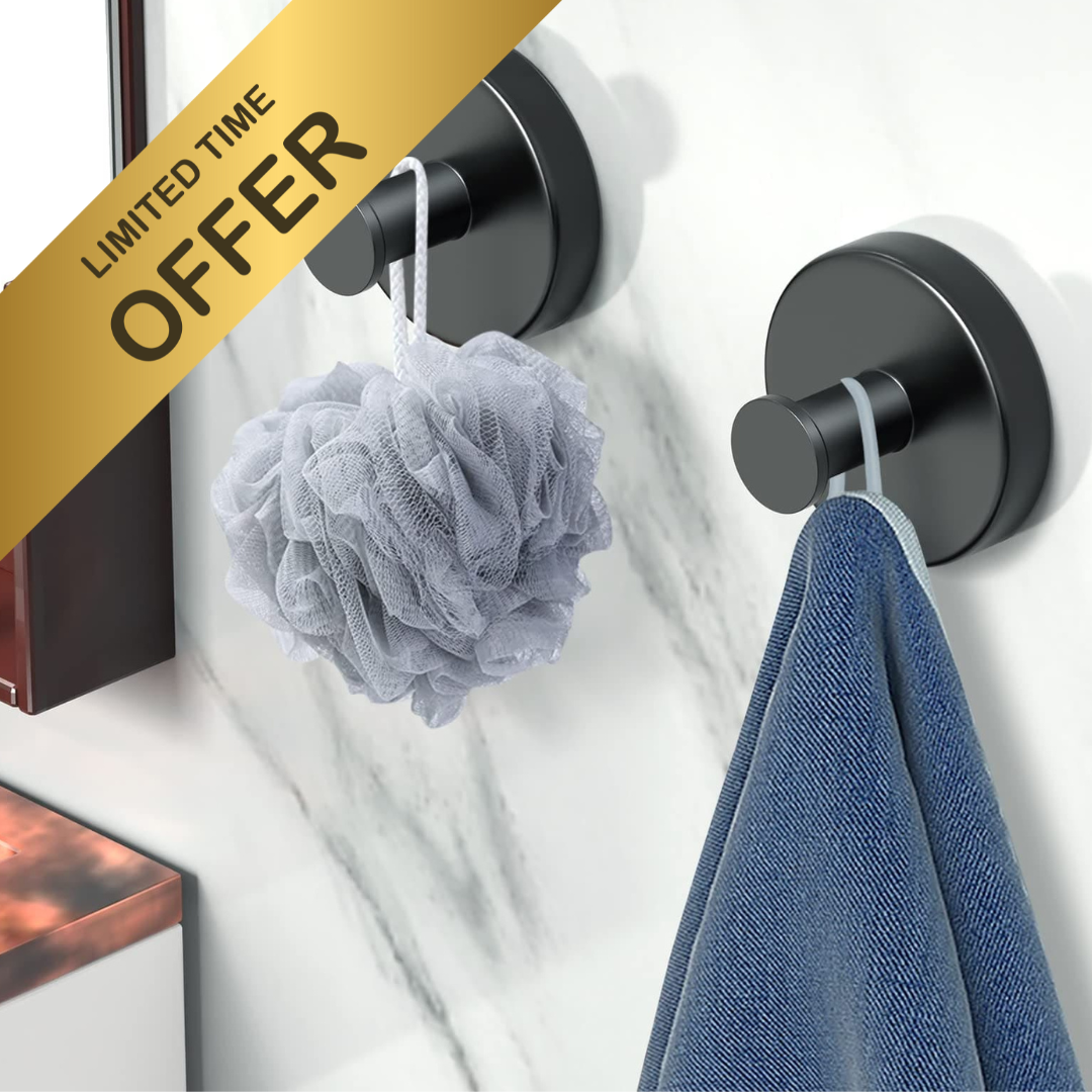 2-PIECE STAINLESS STEEL WALL HOOK SET