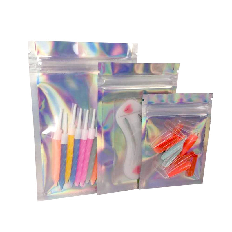 100 Pieces Minimalist Solid Color Plastic Storage Bag