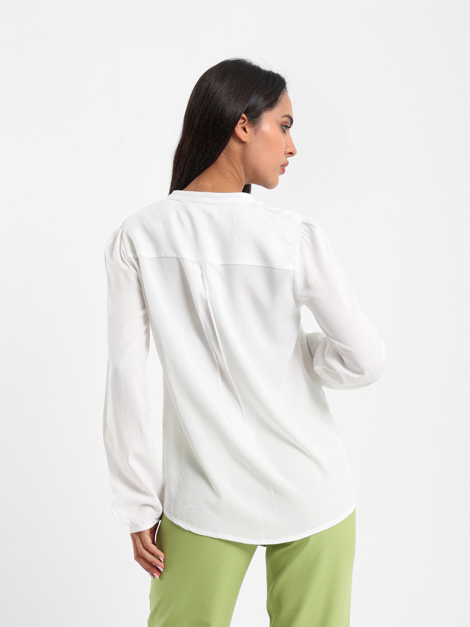 V-Neck Long Sleeve Blouse