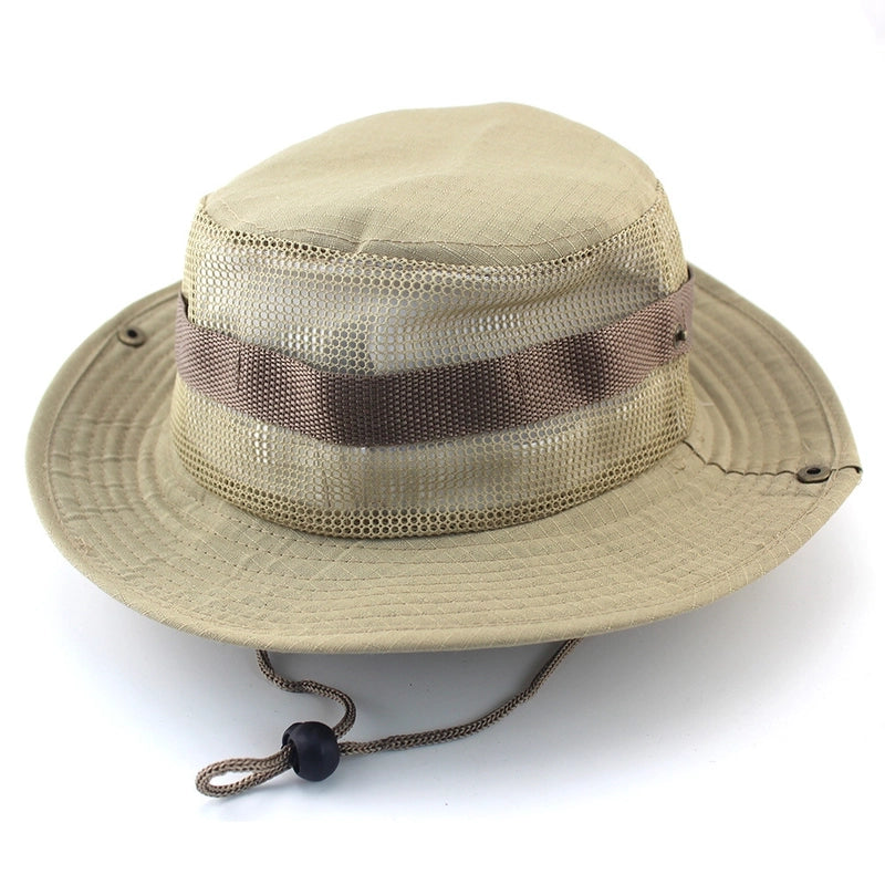 Hot Outdoor Sunscreen Round Edge Hat Mountaineering Hat Camouflage Jungle Hat Benney Hat Men's And Women's Fisherman Hat