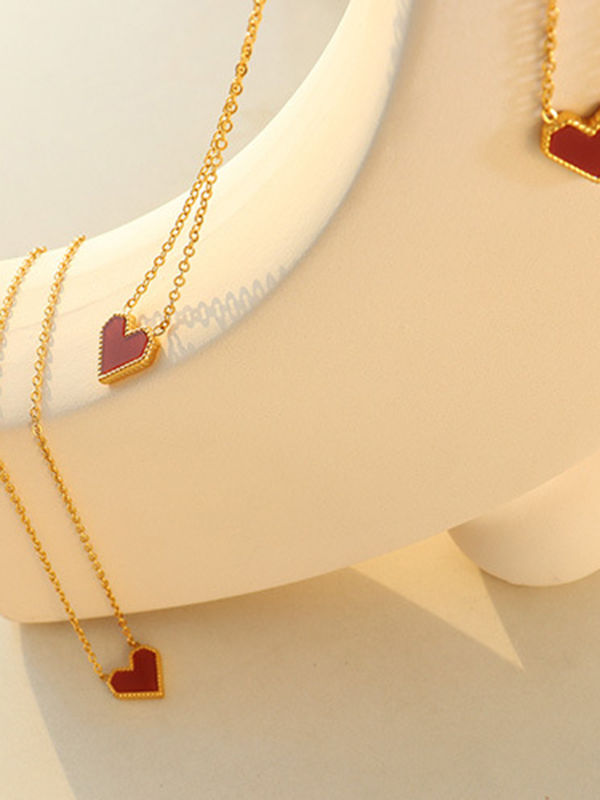 Simple  Geometric Heart Shape Necklaces Accessories