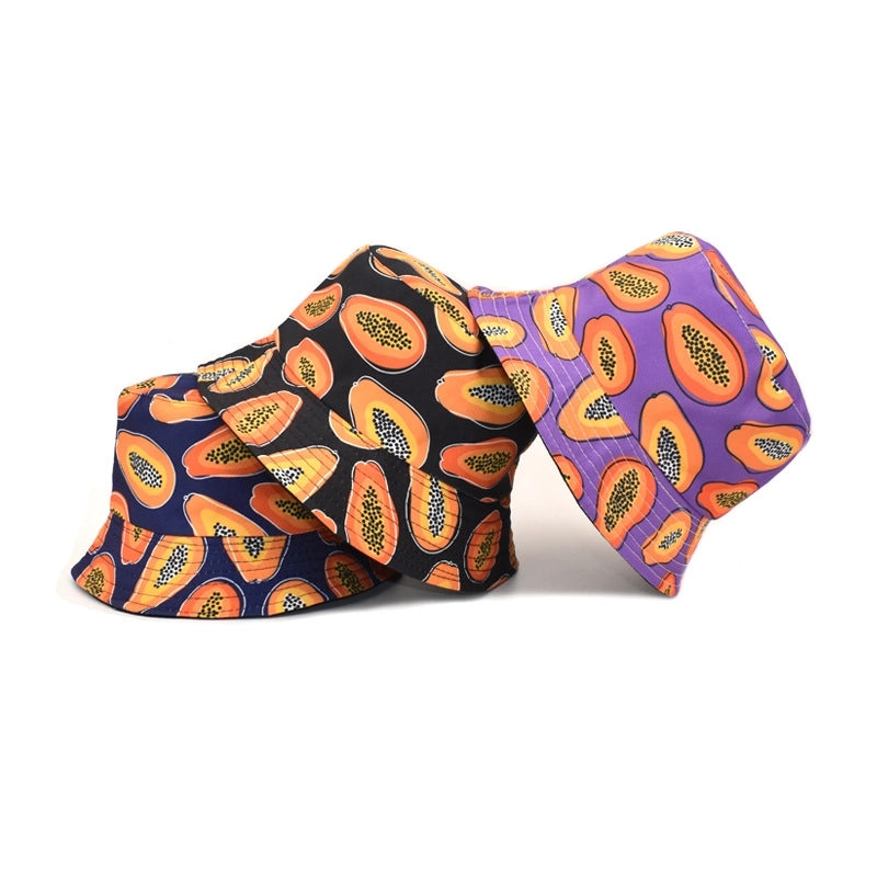 Unisex Casual Fruit Flat Eaves Bucket Hat